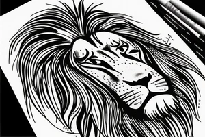 lion face tattoo idea