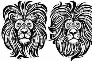 lion skull tattoo idea