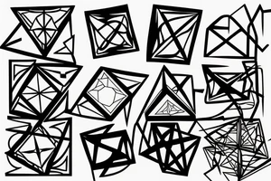 geometrical cube tattoo idea