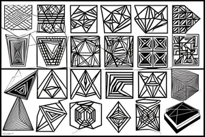 geometrical cube tattoo idea