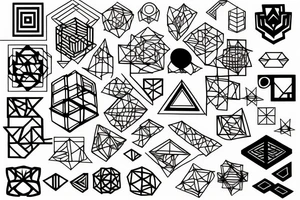 geometrical cube tattoo idea