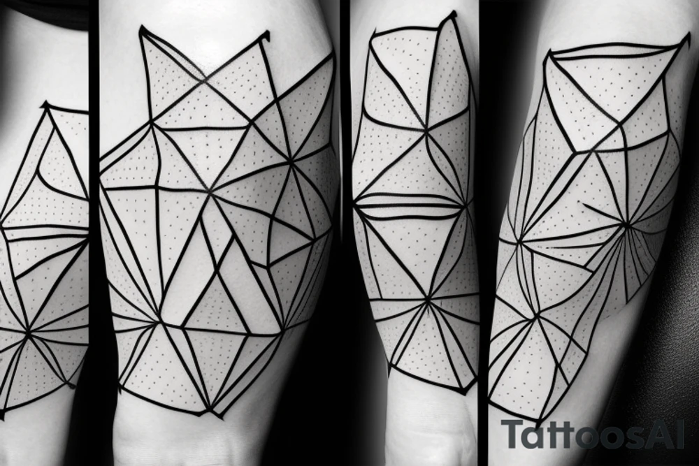 geometrical cube tattoo idea