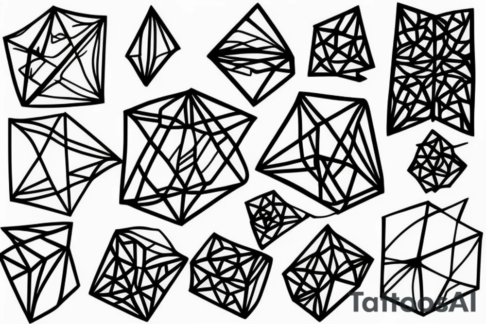 geometrical cube tattoo idea