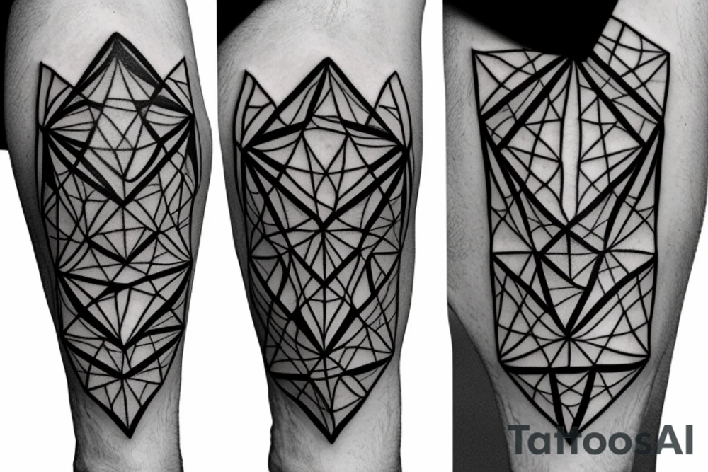geometrical cube tattoo idea
