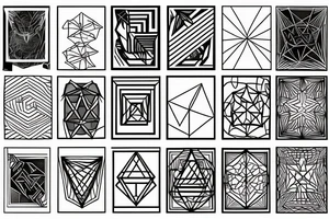 geometrical cube tattoo idea