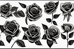 Black rose raven tattoo idea