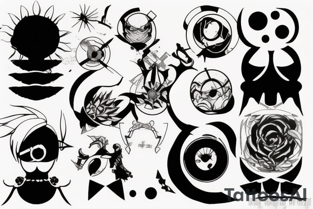 nier automata blackwork tattoo idea