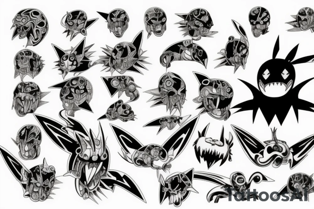 Pikachu venom tattoo idea