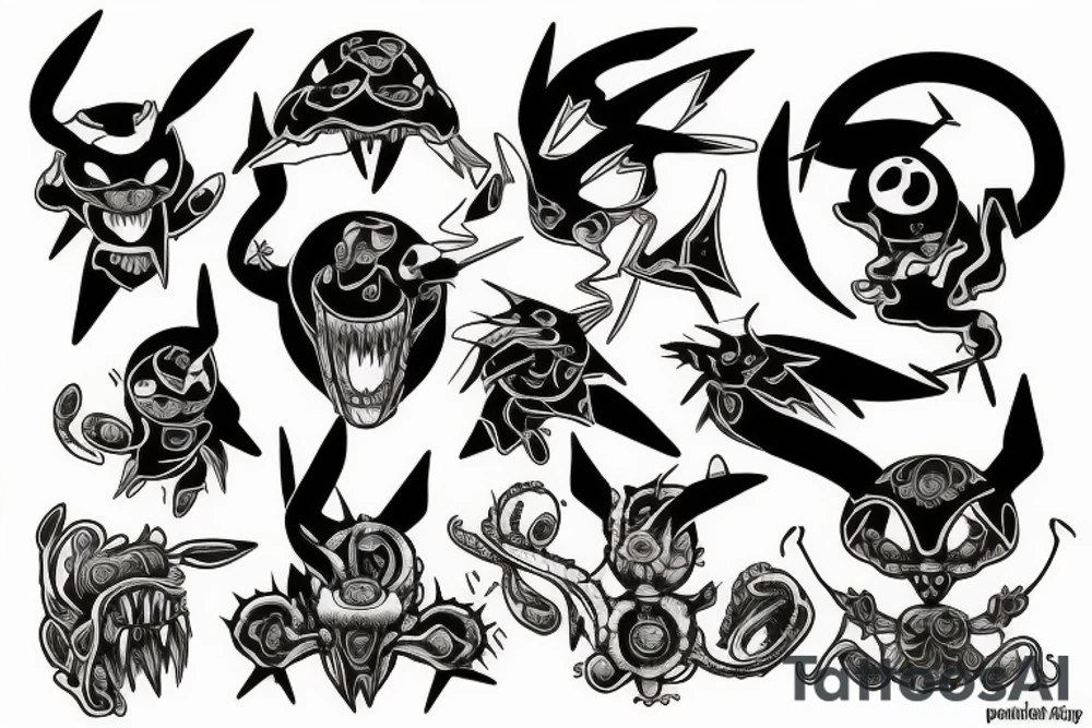 Pikachu venom tattoo idea