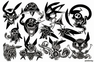 Pikachu venom tattoo idea