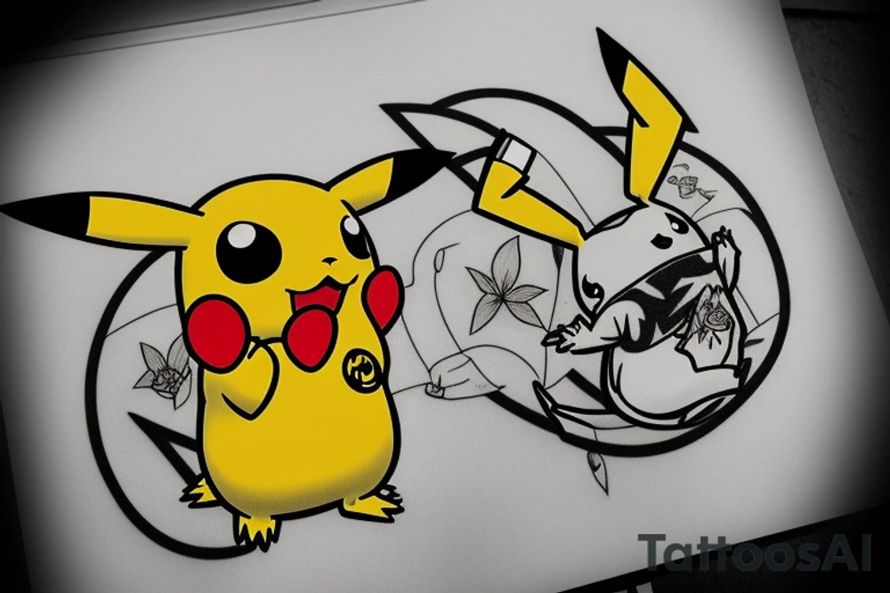 Pikachu venom tattoo idea