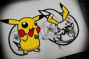 Pikachu venom tattoo idea