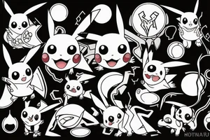 Pikachu venom tattoo idea