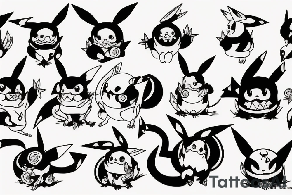 Pikachu venom tattoo idea