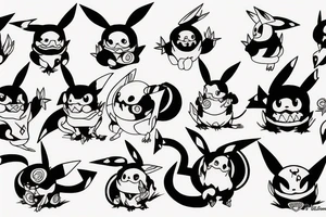 Pikachu venom tattoo idea