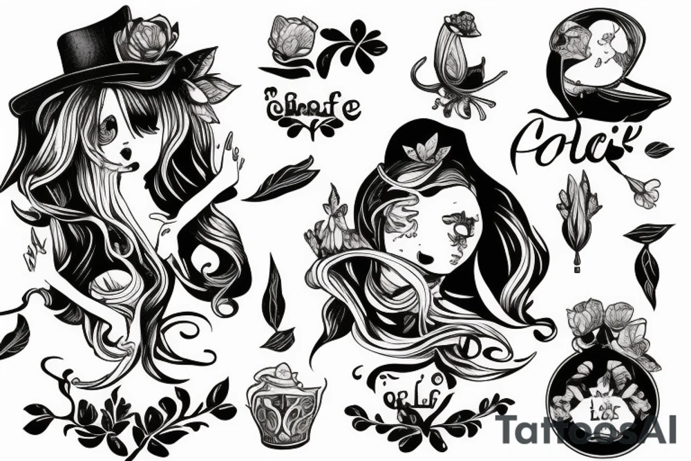 Le chapelier fou de Alice au pays des merveilles tattoo idea