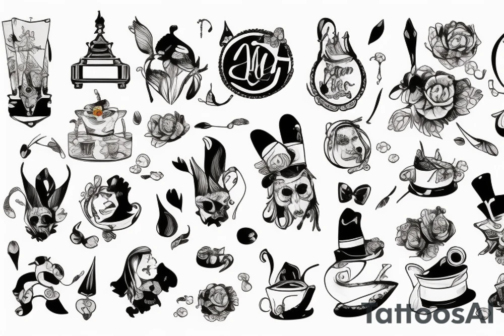 Le chapelier fou de Alice au pays des merveilles tattoo idea