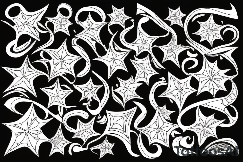 digital ornament tattoo idea