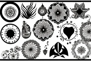 digital ornament tattoo idea