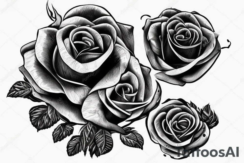 rose with sword throught it tattoo idea