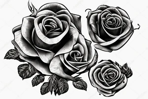 rose with sword throught it tattoo idea