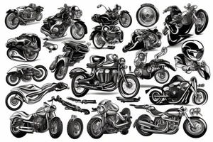 Motorcycle engine tattoo idea