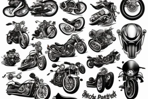 Motorcycle engine tattoo idea