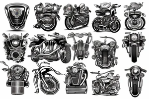 Motorcycle engine tattoo idea