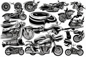 Motorcycle engine tattoo idea