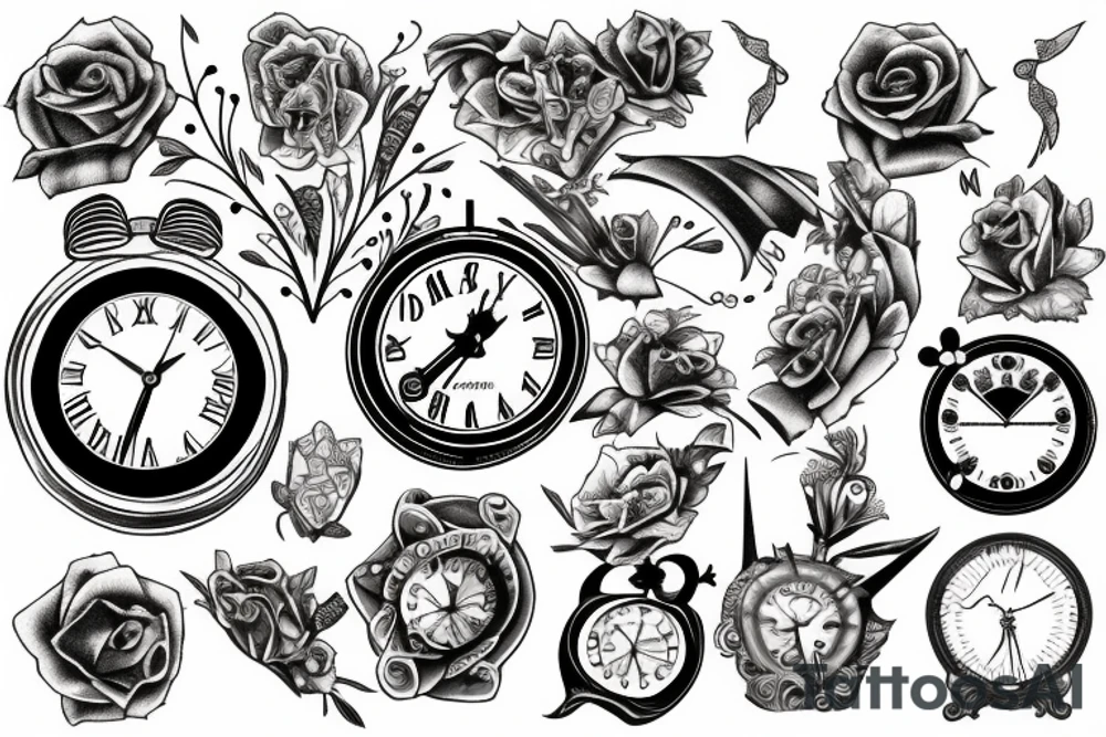 clock tattoo idea