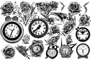 clock tattoo idea