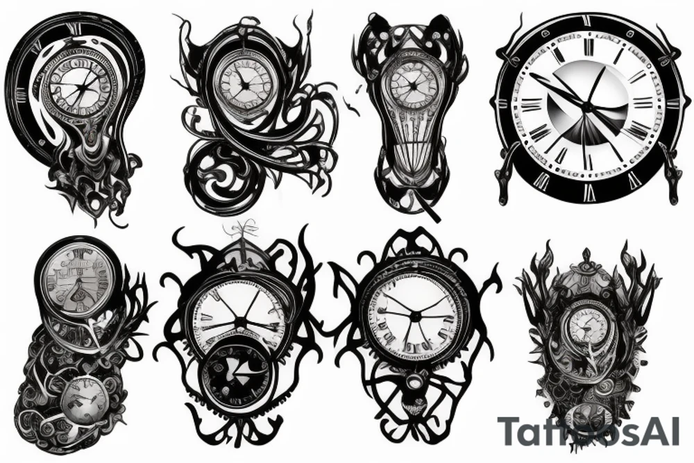 clock tattoo idea