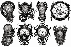 clock tattoo idea