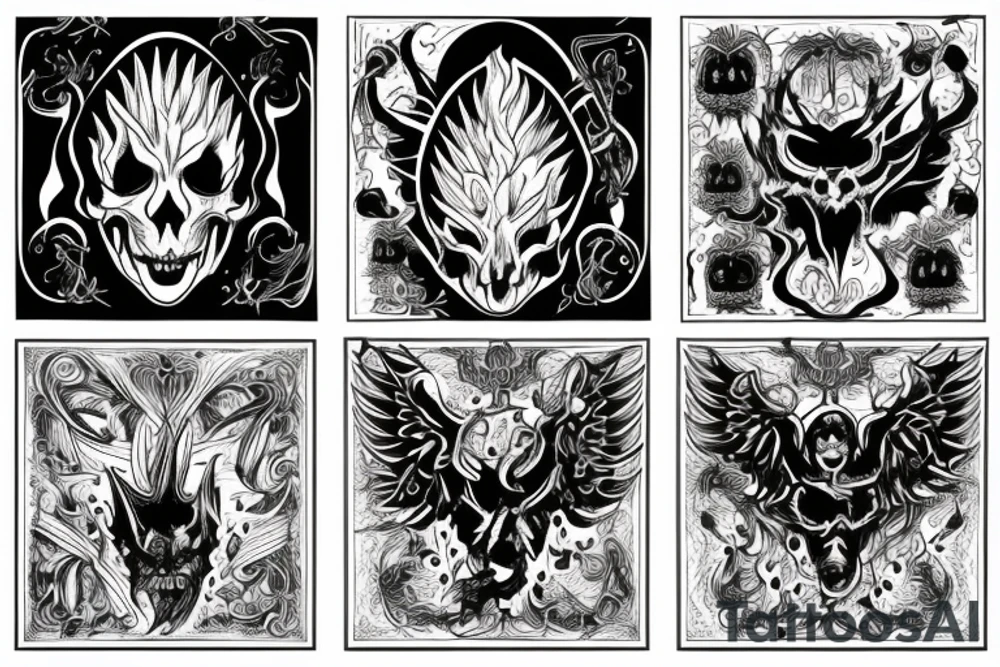 burning witch tattoo idea