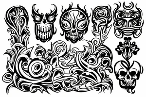 burning curch in fire tattoo idea