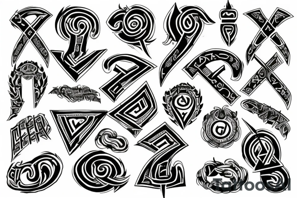 german ss runes tattoo idea