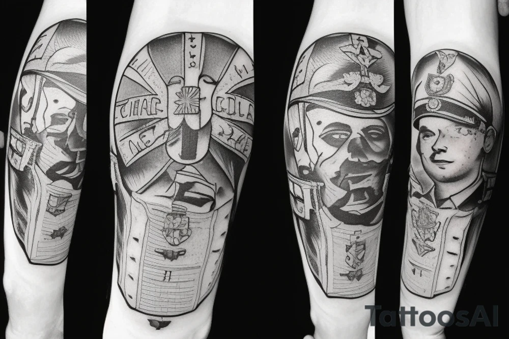 german army solider war weapon tattoo idea