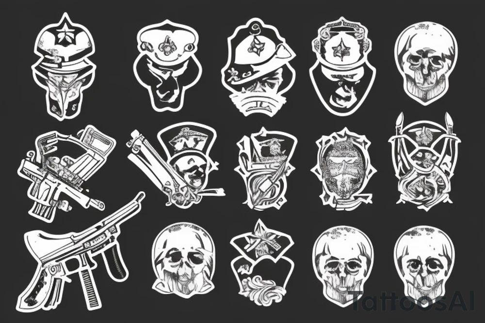 german army solider war weapon ak47 tattoo idea