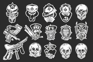 german army solider war weapon ak47 tattoo idea
