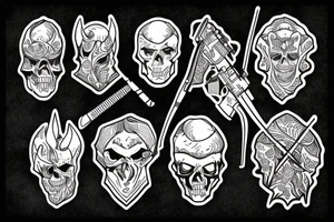 headshot with weapon ak47 tattoo idea