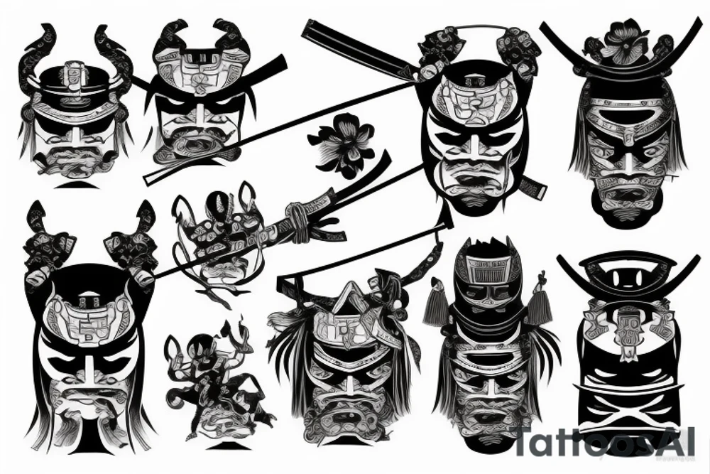 katana japanese samurai tattoo idea