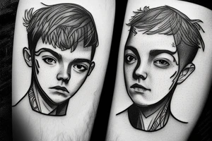 Asa Butterfield's face tattoo idea