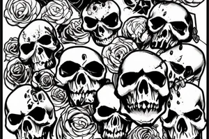 combat skull tattoo idea