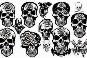 military skull tattoo idea