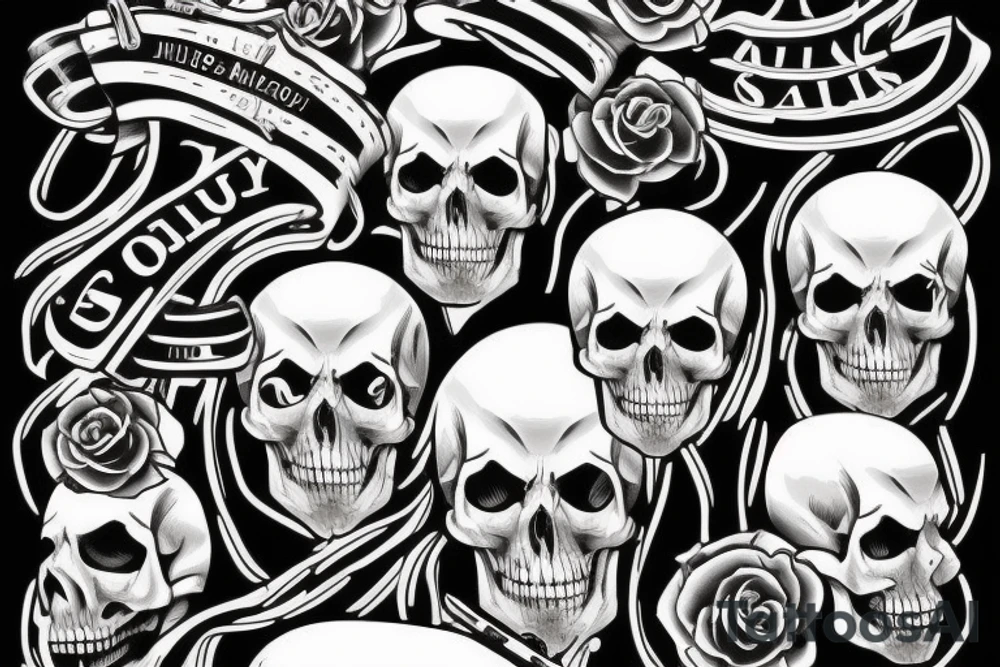 military skull tattoo idea