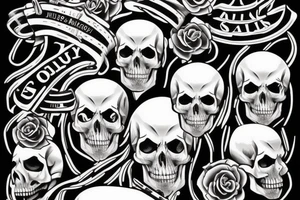 military skull tattoo idea