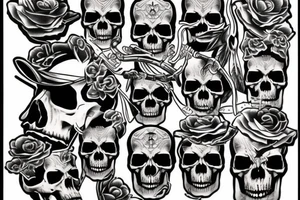 military skull tattoo idea
