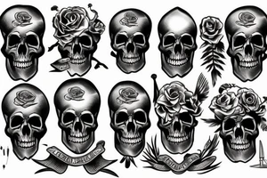 military skull tattoo idea