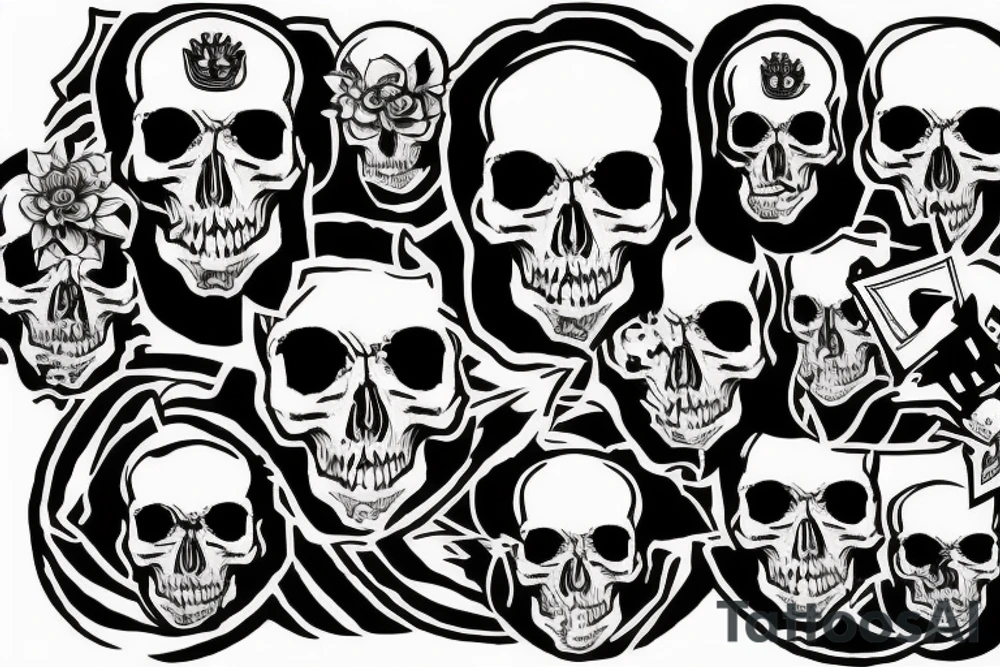 military skull tattoo idea