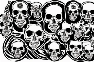 military skull tattoo idea